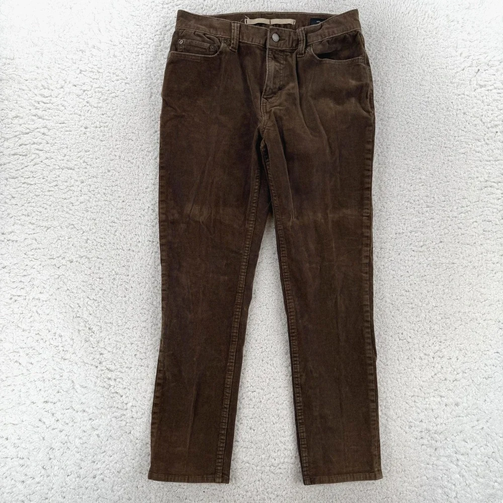 Banana Republic Travel Cord Pants Mens 30x30 Brown Slim Fit Corduroy Chino Y2K
